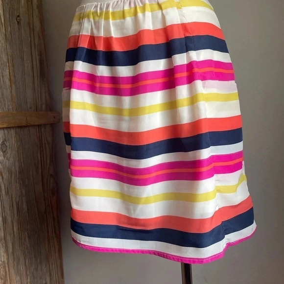 Annabella women’s size small striped skirt with pockets lined polyester nwot - Picture 2 of 10